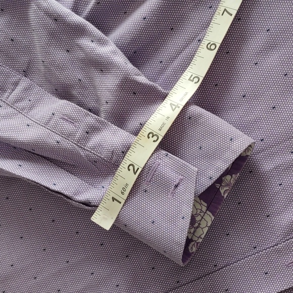 Ted Baker Endurance Size 16.5 Purple Long Sleeve Button Up Shirt - Picture 5 of 14